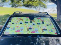 Eden In Love Car Shade Sushi Crew Chartreuse