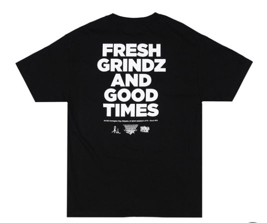Tanioka's & In4Mation T-Shirt Fresh Grindz Black