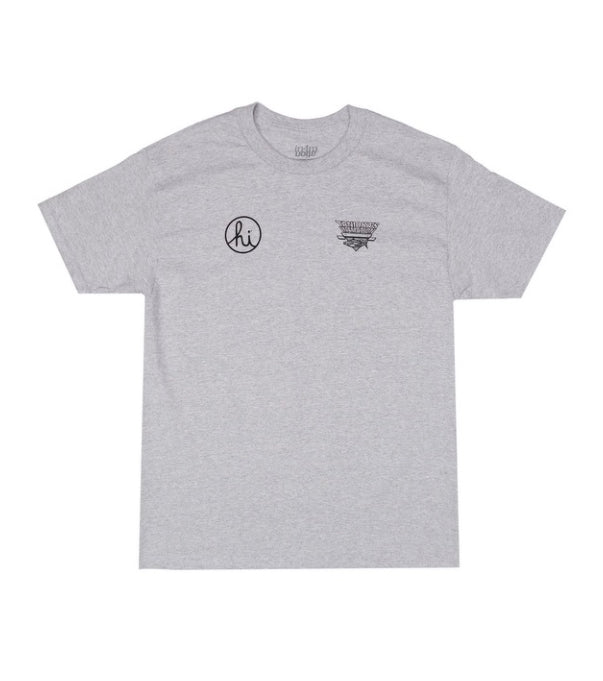 Tanioka's X In4Mation T-Shirt Fresh Grindz and Good Times Gray