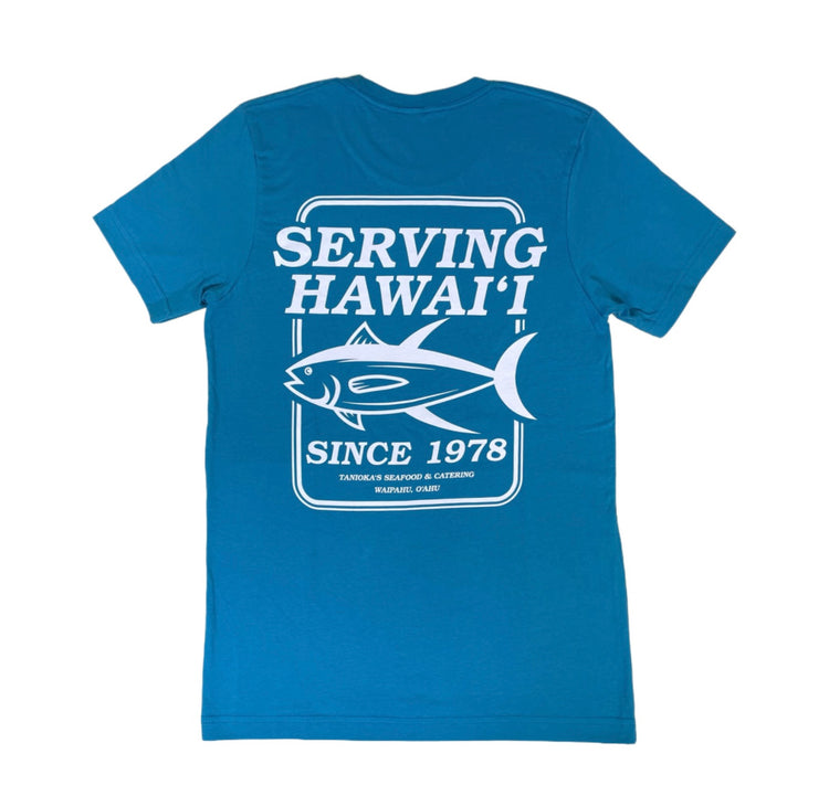 Tanioka's Serving Hawaii Since 1978 Adult T-Shirt Turquoise