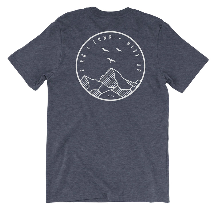 Aloha Ke Akua Shirt E Kū I luna (Rise Up) Heather Midnight