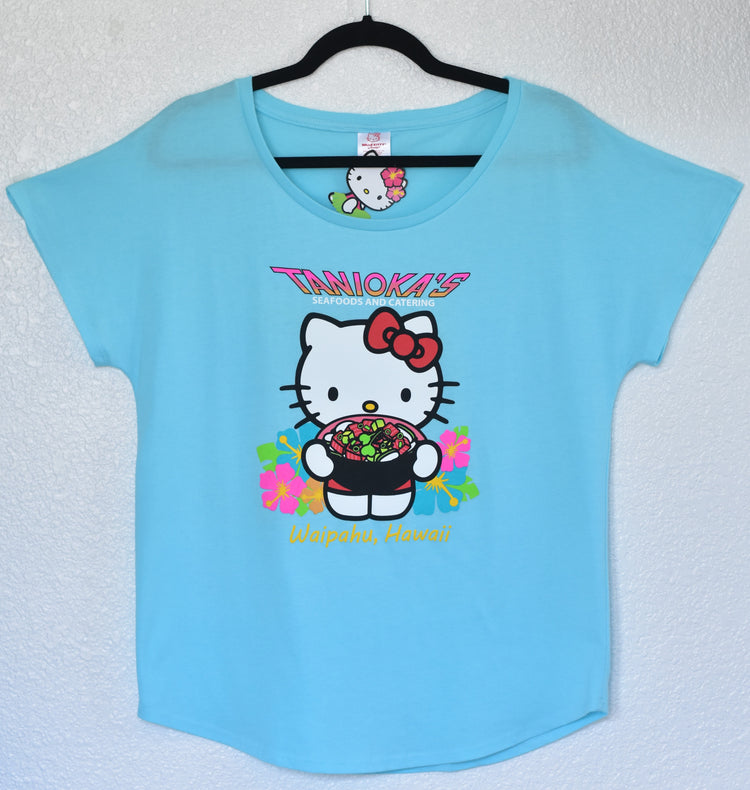Hello Kitty Poke Bowl Dolman Adult Shirt Cancun