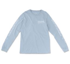 Aloha Ke Akua Shirt Lei Melia Long Sleeve Baby Blue