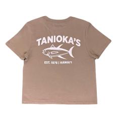 Tanioka’s ESTABLISHED 1978 Women's T-shirt Boxy Cocoa w/Pink Lettering