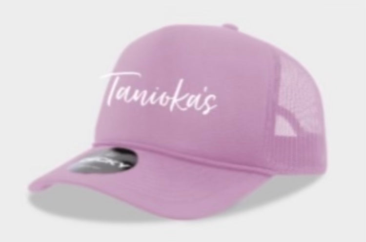 Pick Up Only No Shipping Tanioka's NEW Trucker Hat Script Pink
