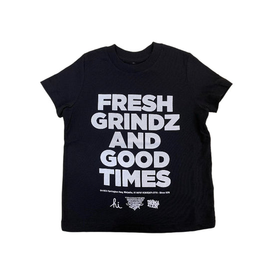 Tanioka's & In4Mation T-Shirt Fresh Grindz Black-YOUTH
