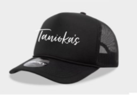 PICK UP ONLY (NO SHIPPING) Hat Tanioka's NEW Trucker Script Black
