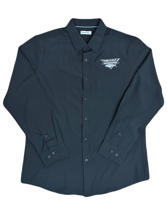 Tanioka's Men's Logo Dress Shirt Black