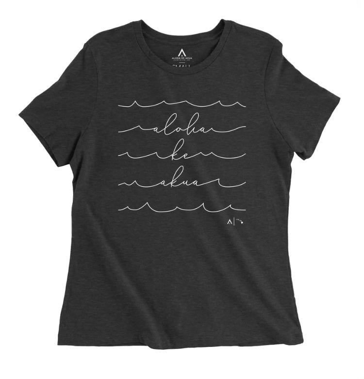 Aloha Ke Akua Women's T-shirt Nalu Gray