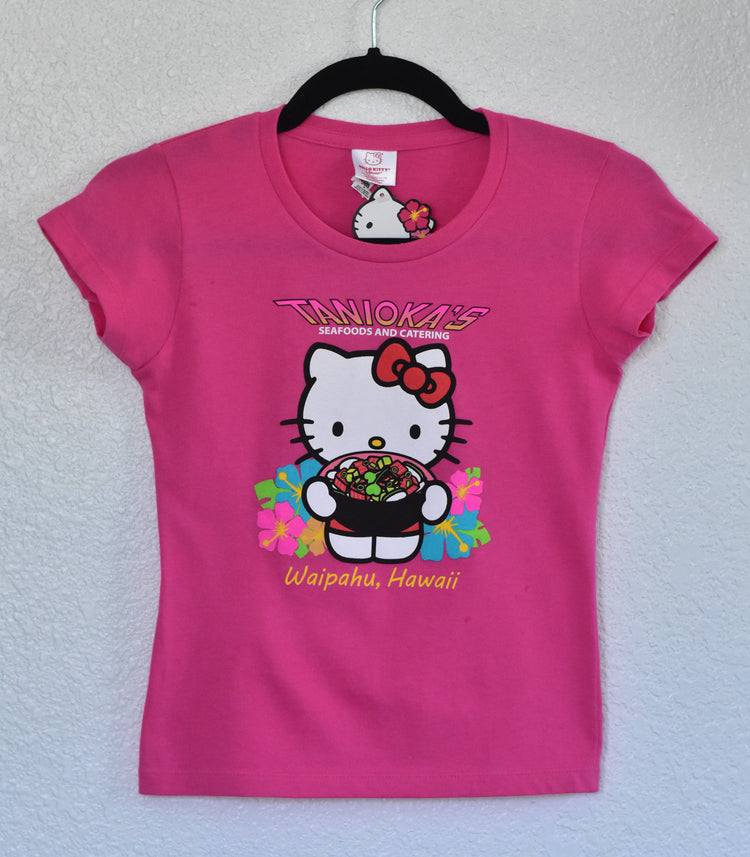 Hello Kitty Poke Bowl Girl's Shirt Dark Pink