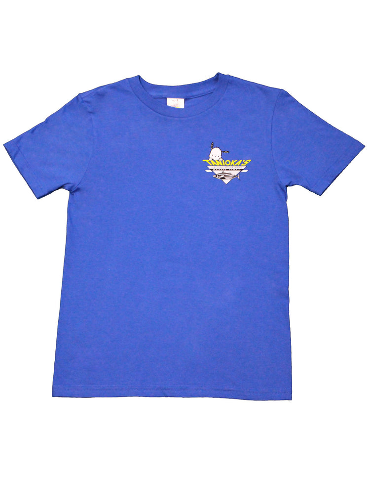 Pochacco Fishing Youth Shirts (Size Medium Only) Royal Blue