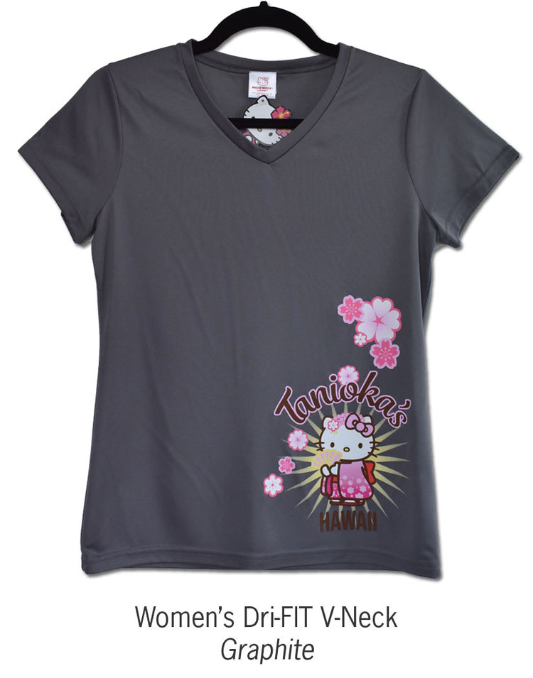 Hello Kitty Kimono Dri Fit Adult Shirt Graphite