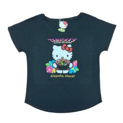 Hello Kitty Poke Bowl Dolman Adult Shirt Waipahu Black