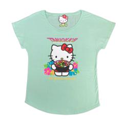Hello Kitty Poke Bowl Dolman Adult Shirt Mint